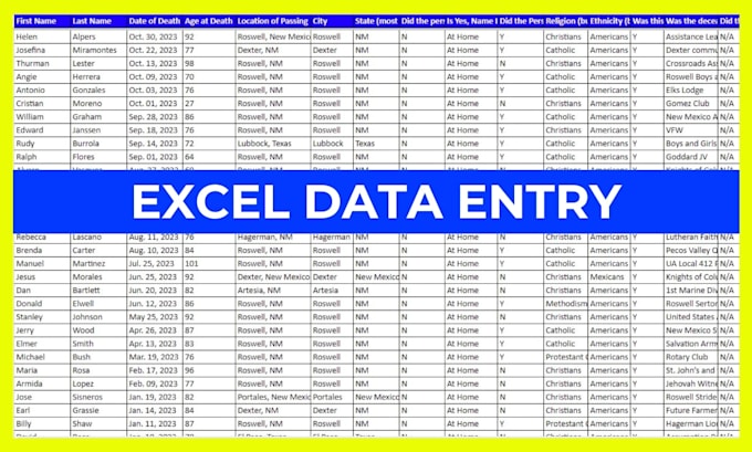 do accurate data entry, copy paste, and PDF to excel