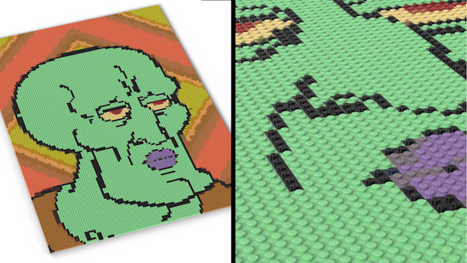 turn your photo into lego mosaic