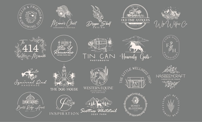 design custom hand drawn or floral logo