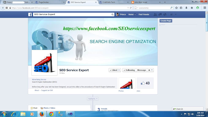 create and set up you a Facebook Fan Page