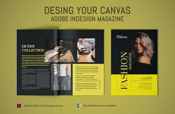 design lifestyle magazine, lookbook, magazine layout in indesign