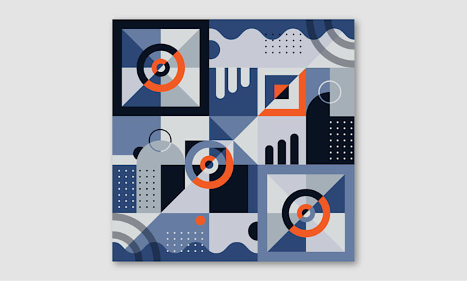 geometric art shapes, geometric pattern  and flat design using adobe illustrator