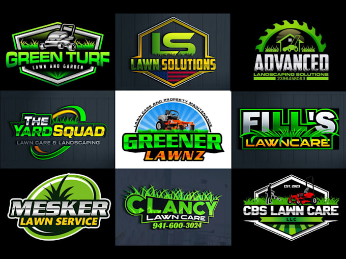 make modern agriculture, landscape and lawn care logo