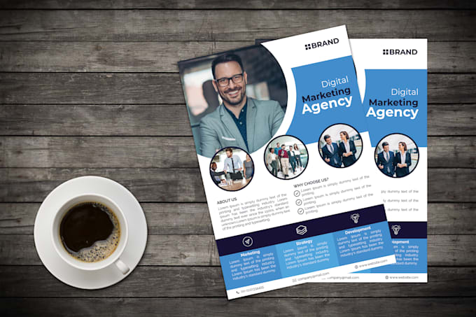 design business flyer, poster, leaflet or brochure