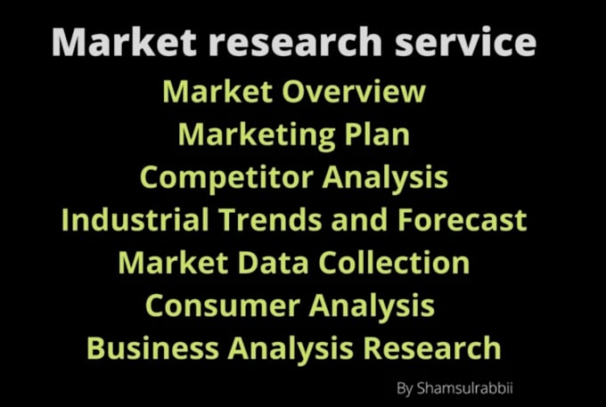 do deep professional market research and analysis