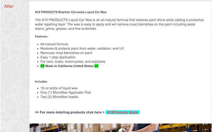 clean up your listing descriptions for a more professional look