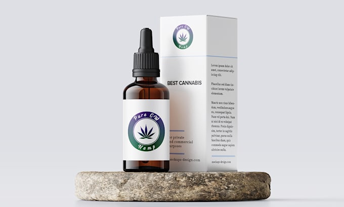 design hemp, cbd oil, cannabis logo