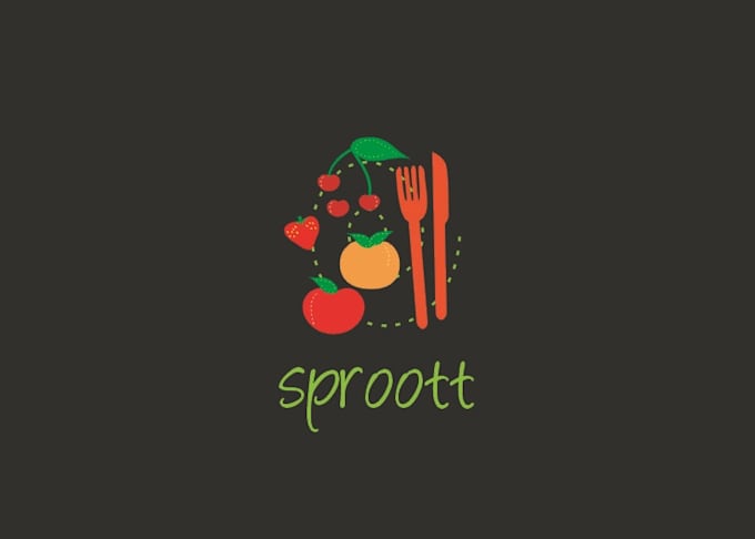 do create awesome fruits and drinks logo within 12 hours
