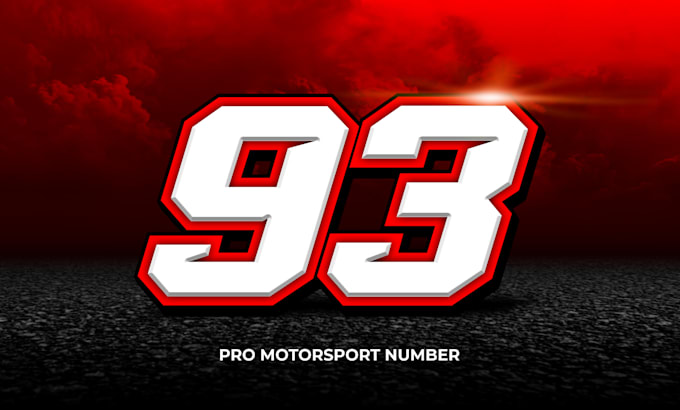 design a premium custom racing number logo