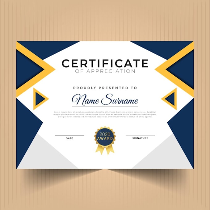 do amazing certificate design and graphic art