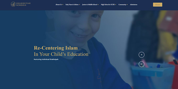 develop a professional school website