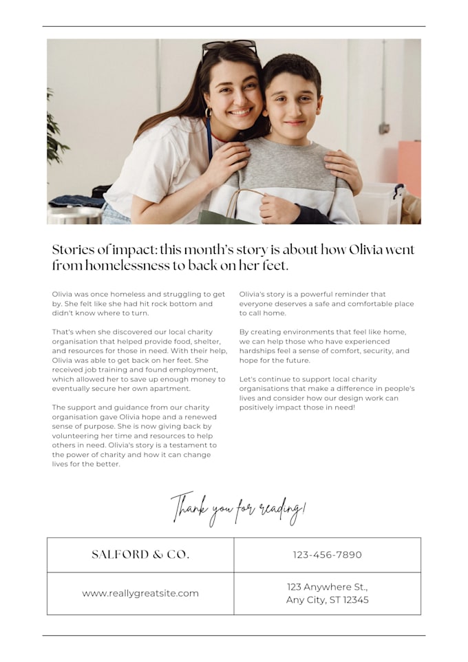design professional newsletter, brochure, magazine, flyer