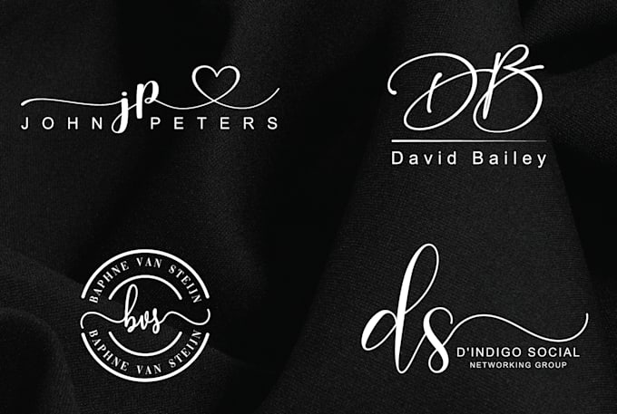 design unique handwritten signature monogram initials logo