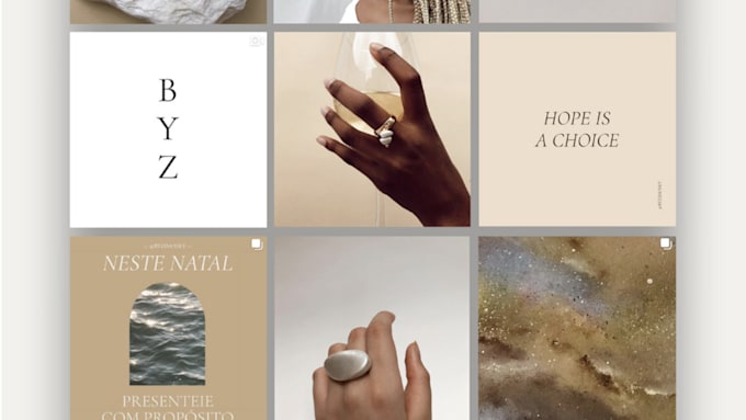 design a beautiful and aesthetic instagram feed