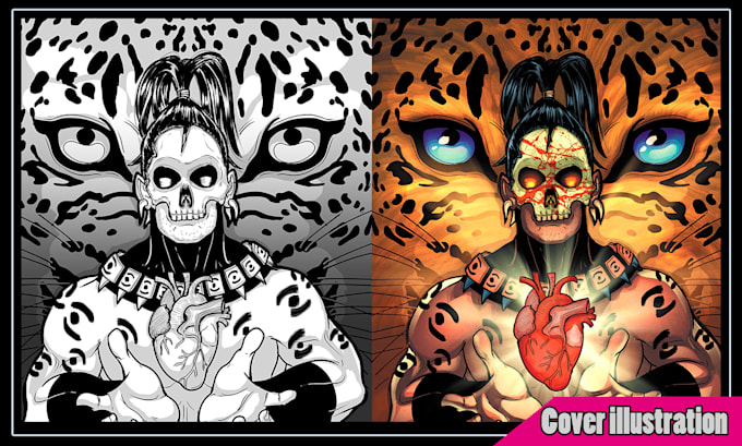 draw and color your comic book story cover art