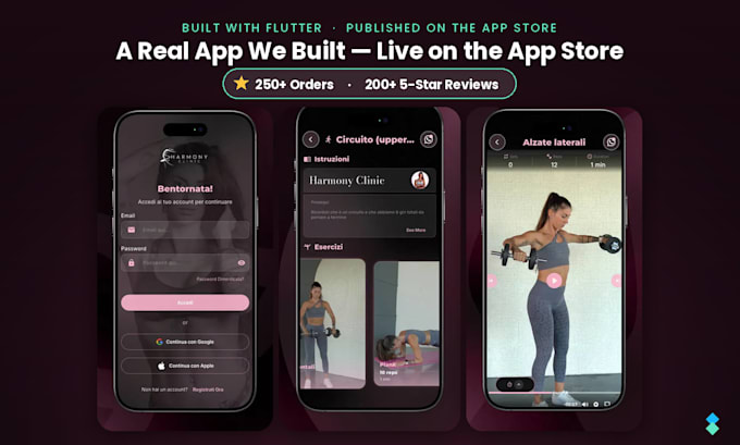 build a flutter mobile app for android and ios with backend