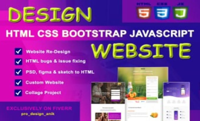 Build responsive web with html css bootstrap and bug fixing by ...