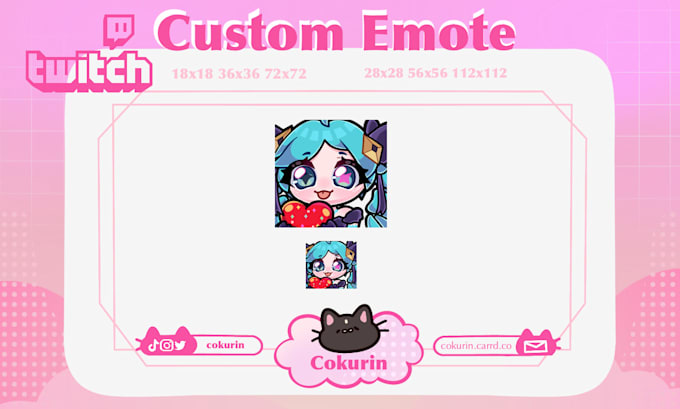 create custom anime twitch emotes or sub badges