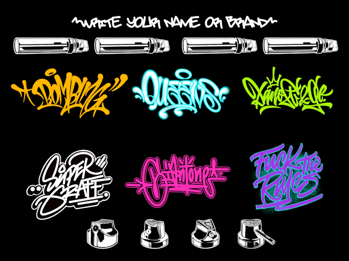 create your name in style graffiti tag