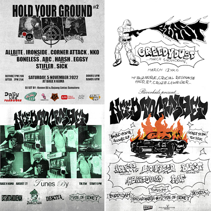 make artwork for your band,gigs flyer, or whatever u need