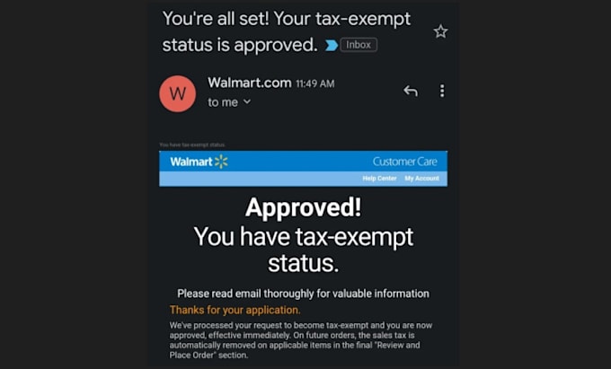 do amazon and walmart tax exemptions in all states