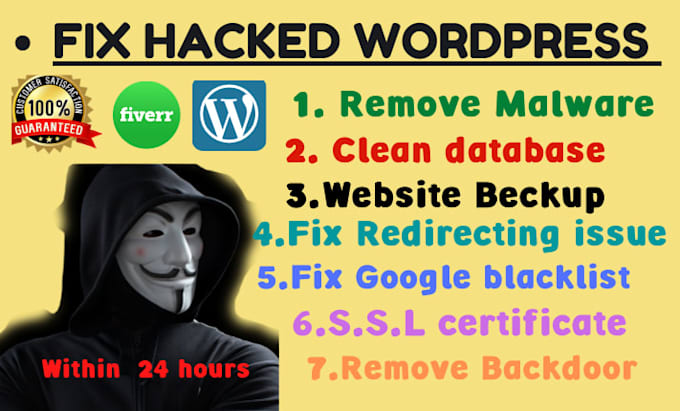 remove malware recover hacked wordpress website security