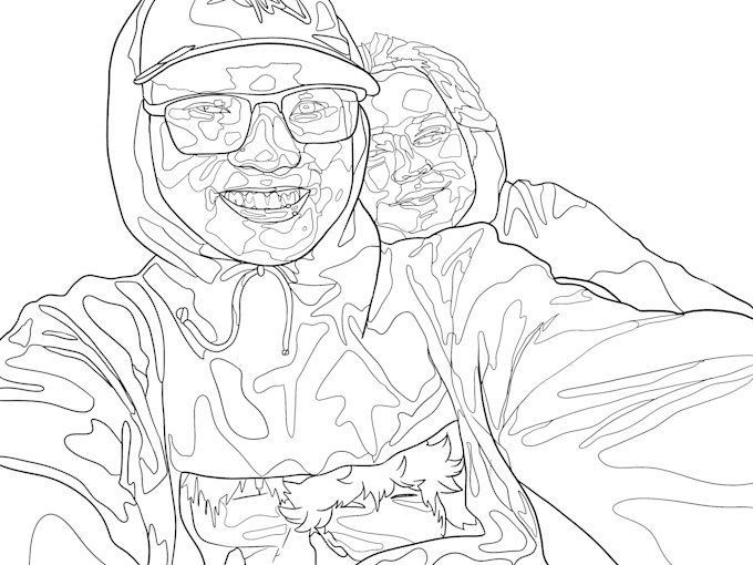 Create a coloring sheet from a given photo by Artbymelissa Fiverr