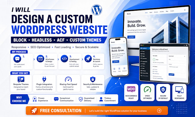 professionally design a website using wordpress cms