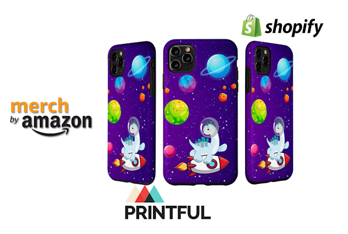 do custom phone case for merch by amazon