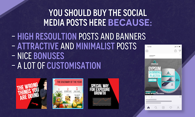 design awesome product social media posts and banners
