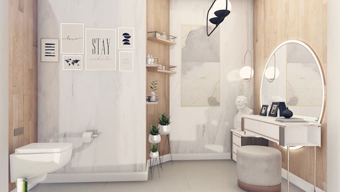 create awasome bathroom, make up room