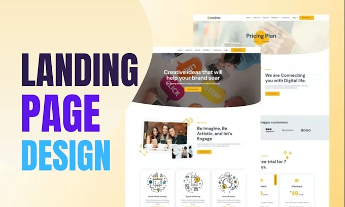 design wordpress landing page elementor or elementor pro landing page
