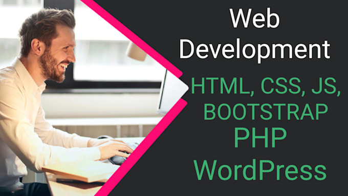 create web application with HTML, CSS, js, PHP, bootstrap, wordpress