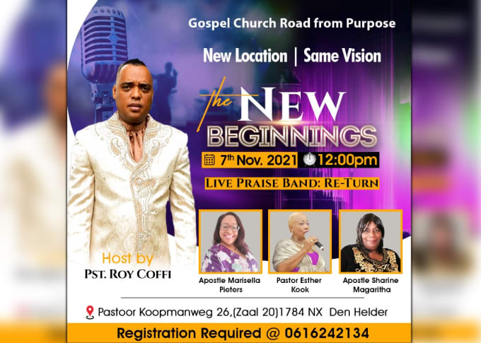 do awesome church flyer, event flyer, concert flyer within 4hrs