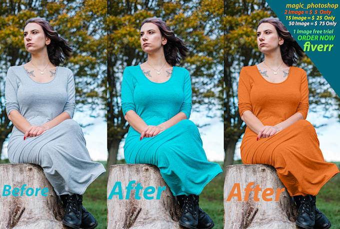 do 100 photos change color of your clothing, product, etc