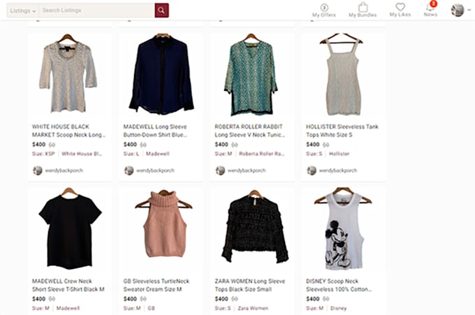 draft ebay and poshmark listings