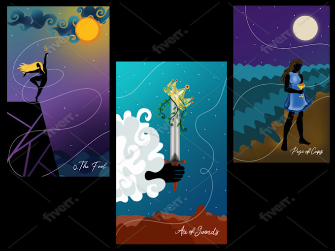 create tarot cards or oracles as per your request
