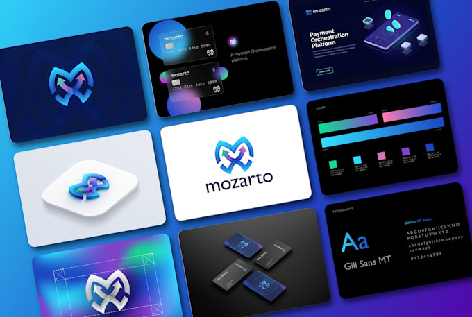 design modern initial letter logo and brand guidelines