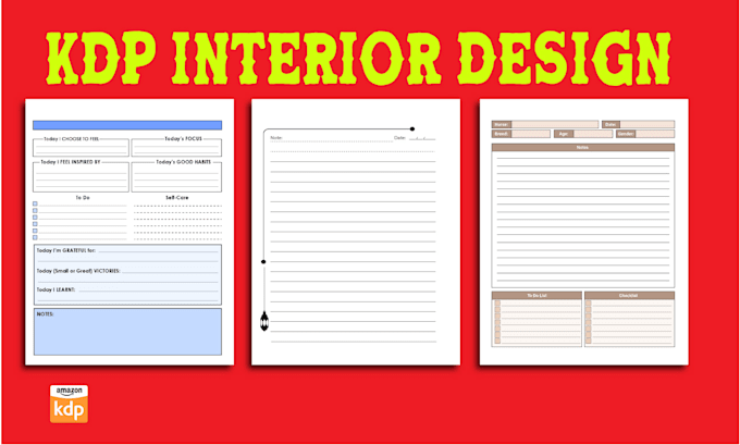 create KDP low content book interior planner