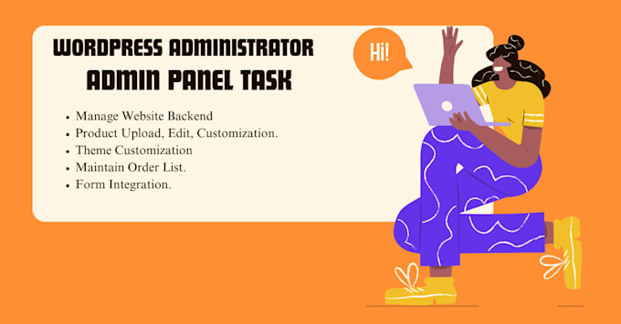 be your virtual assistant for wordpress administrative work