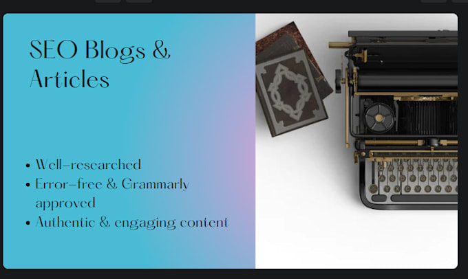 Write engaging seo blogs and articles for your website by Zanellp | Fiverr