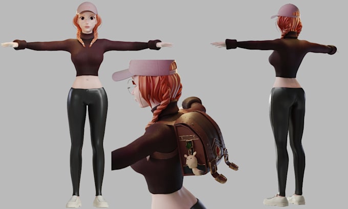 do 3d character modelling, 3d cartoon character, 3d character design, 3d model