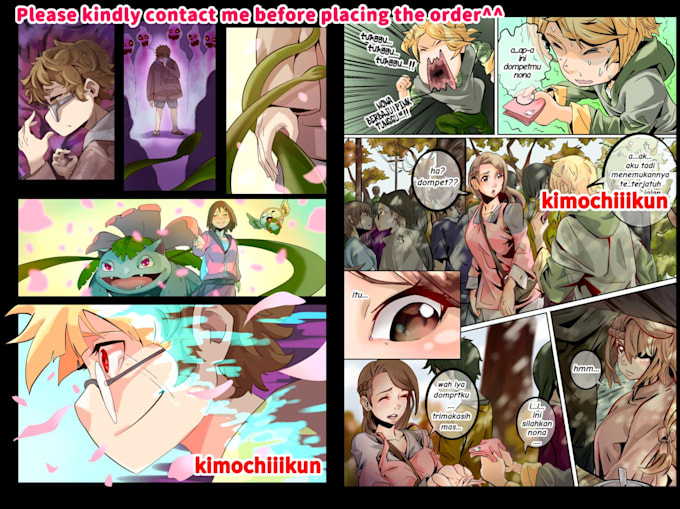 draw you anime style comic or manga