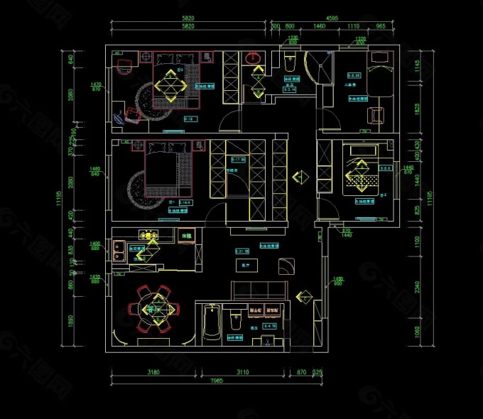 redraw floor plan in autocad, cad or dwg