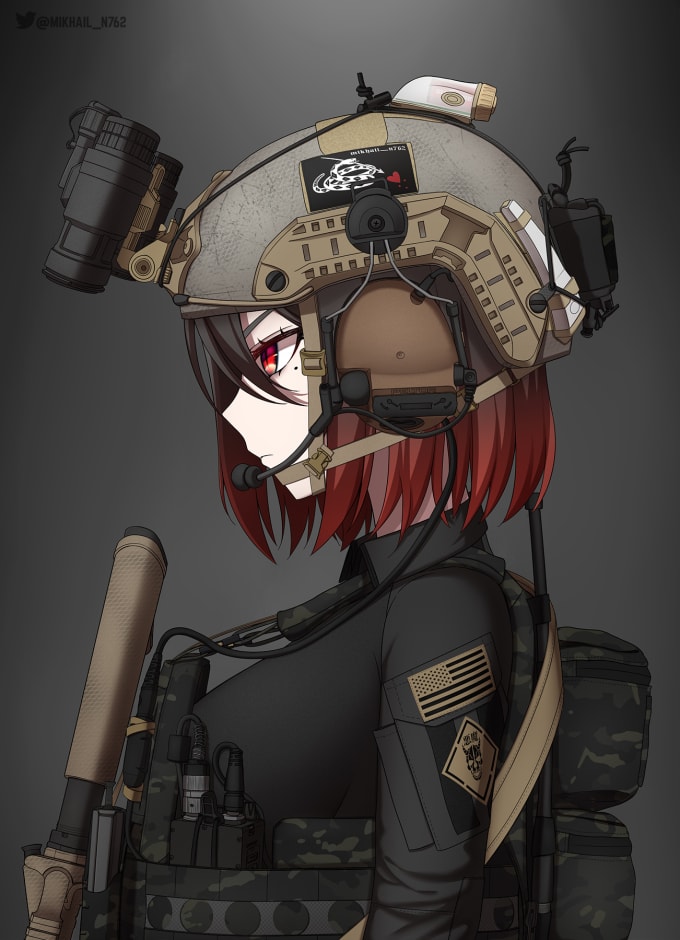 TACTICAL GIRL ANIME ILLUSTRATION - Artists&Clients