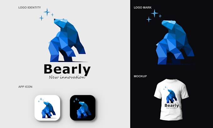 make polygonal logo, low poly, origami or geometric designs