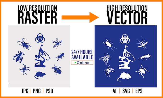 convert logo to vector, vector tracing, vectorize image and recreate