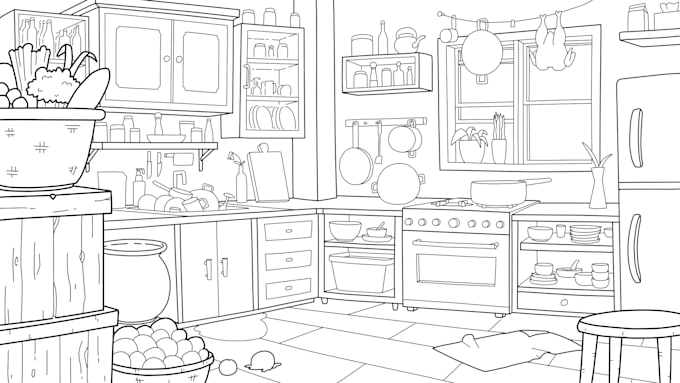 create cartoon background illustration