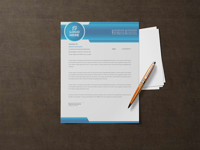 design letterhead professional editable letterhead in ms word