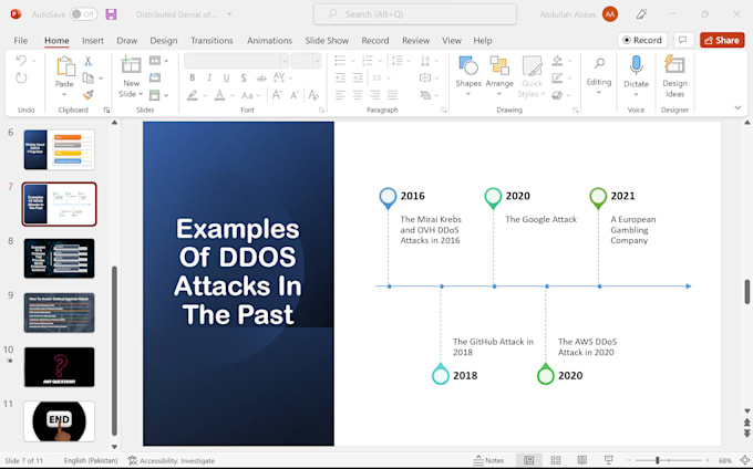 design a cyber security ,IT ,pitch deck presentation slides